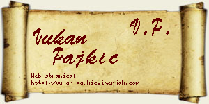 Vukan Pajkić vizit kartica
